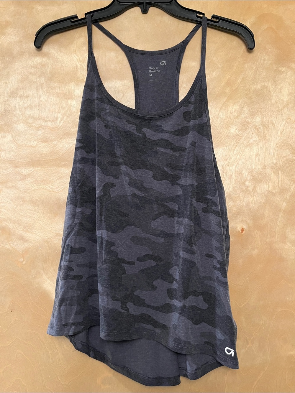 GapFit Charcoal & Black Camo Racerback Tank